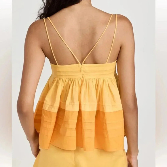 NEW Staud Theo Cotton Peplum Babydoll Top size 4 - Picture 10 of 14